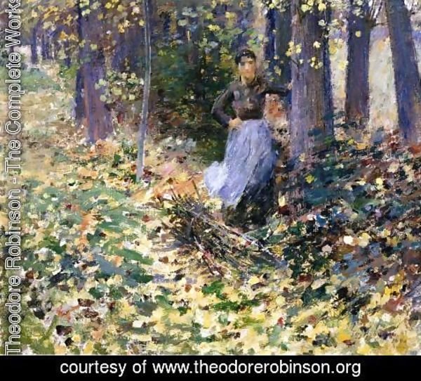 Theodore Robinson - Autumn Sunlight (In the Woods) 1888