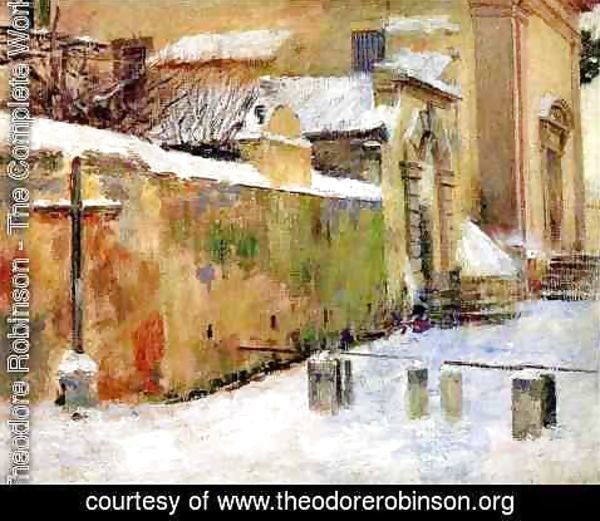 Theodore Robinson - Church in Snow