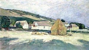 Theodore Robinson - A Farm House in Giverny