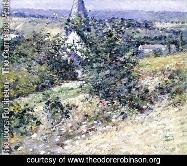 Theodore Robinson - Old Church at Giverny