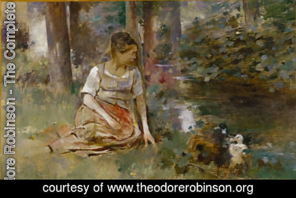 Theodore Robinson - Femme au canard