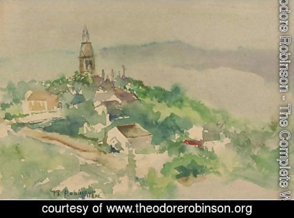 Theodore Robinson - Village Scene