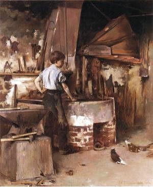 Theodore Robinson - The Apprentice Blacksmith