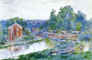 Theodore Robinson - Evening on the Canal