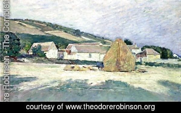 Theodore Robinson - A Farm House in Giverny