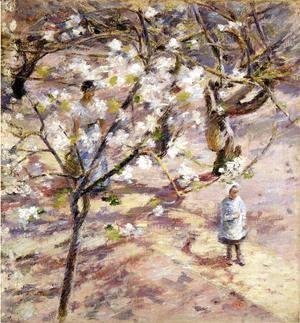 Theodore Robinson - Blossoms at Giverny