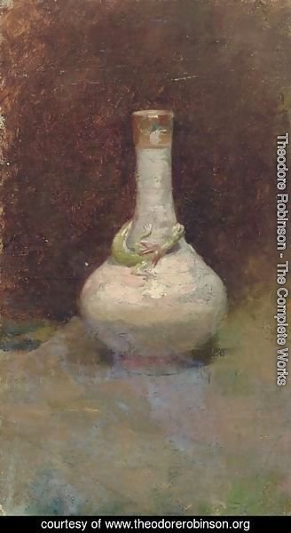 Theodore Robinson - A Vase with a Lizard and Other Oil Sketches Twenty Five Works