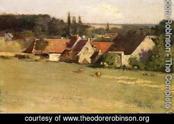 Theodore Robinson - Farmhouse At Grez
