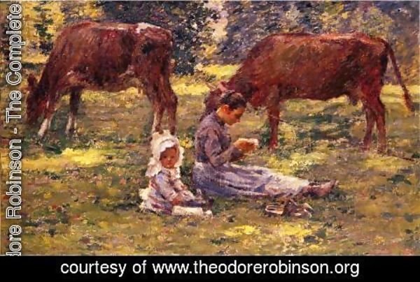 Theodore Robinson - Watching The Cows